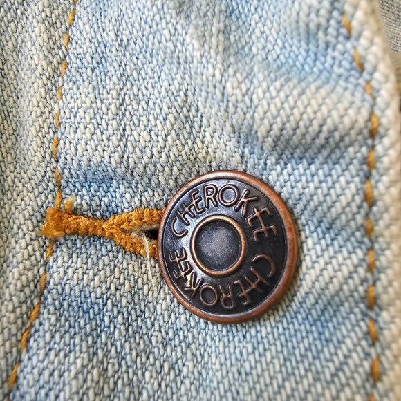 Girls Cherokee Light Acid Wash Denim Jean Jacket, M 7/8 - Picture 5 of 13